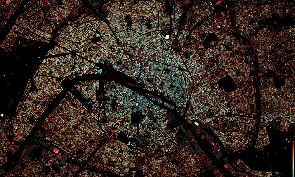 This Map Shows the Age of Every Building in Paris, France - Chartistry