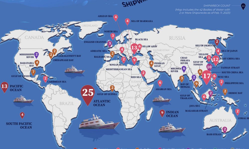 Where Have The Most Shipwrecks Occurred? - Chartistry